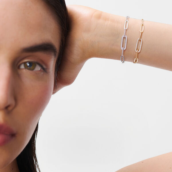 Maillon White Gold and Diamond Pav&eacute; Bracelet